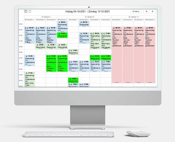 Baanbezetting - Rooster in i-Reserve